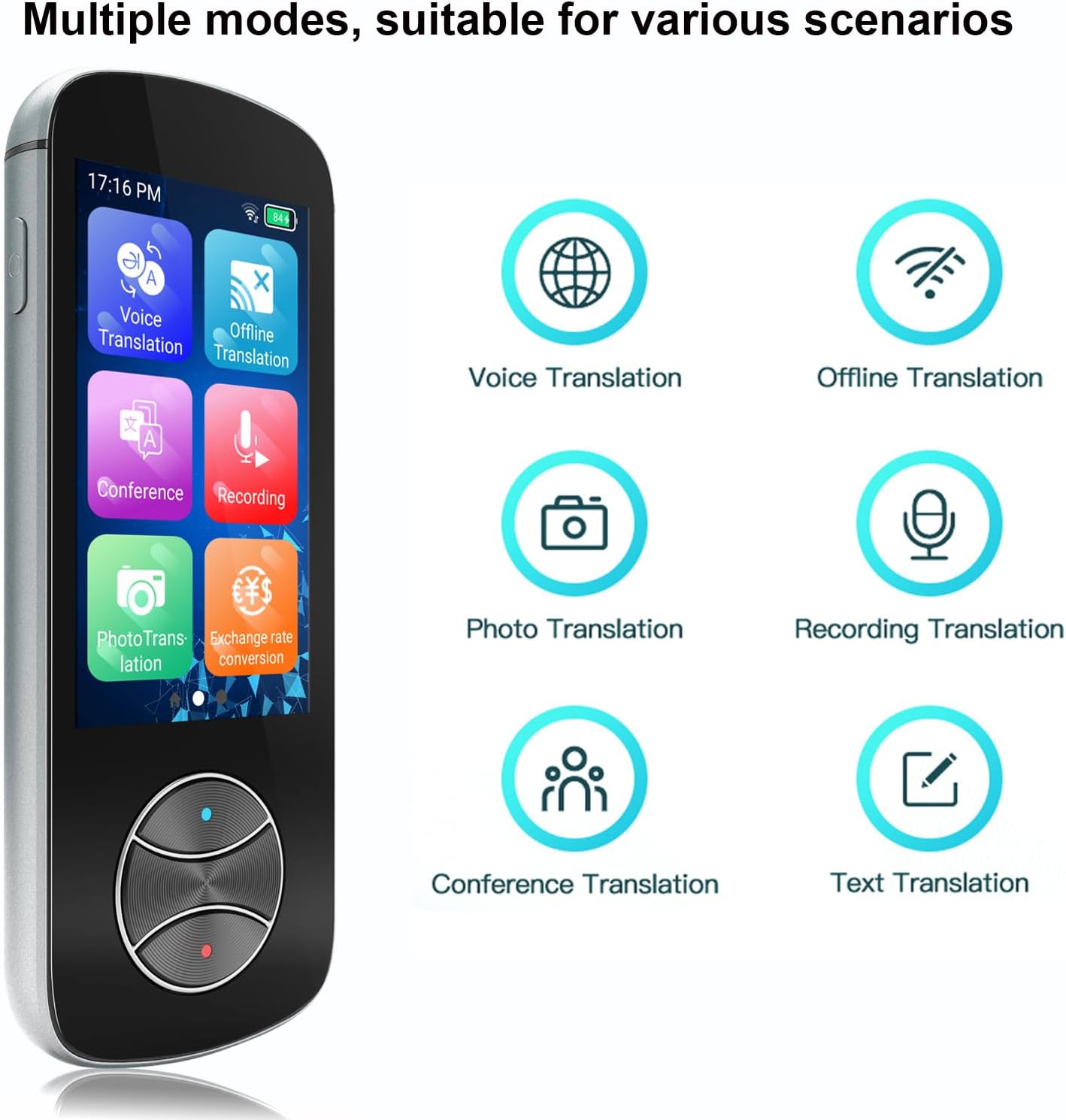 Language Translator Device No WiFi Needed, AI Translator Two Way Real Time Voice Translation with 137+ Languages, Offline/Photo Translation for Travel Business Learning