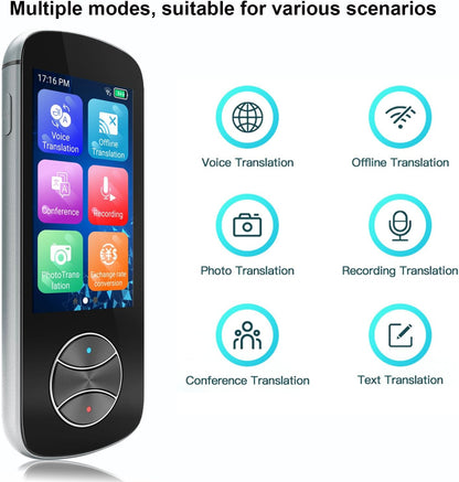 Language Translator Device No WiFi Needed, AI Translator Two Way Real Time Voice Translation with 137+ Languages, Offline/Photo Translation for Travel Business Learning