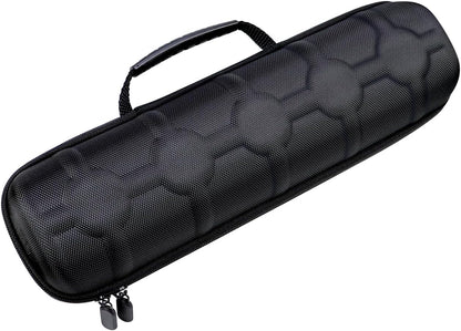 Juntan 5 Slots Hard Watch Travel Case, Portable Nylon Zipper Storage Organizer Box for Men Women with Soft Compressible Foam Pillow Black