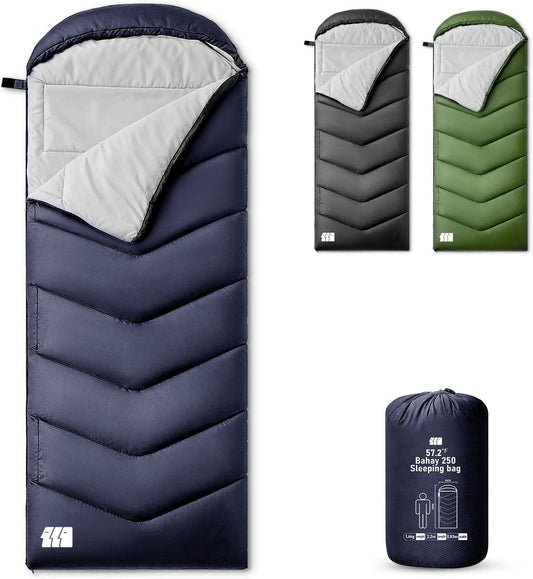 Sleeping Bags for Adults Cold Weather,Portable, Waterproof,Lightweight Camping Sleeping Bag for Tall Girls Boys with Compression Sack for Warm Camping, Hiking, Outdoor & Indoor