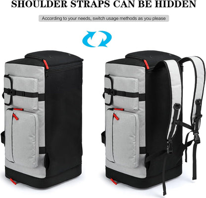 Lyweem Large Duffle Bag Backpack for Travel, 70L Heavy Duty Gym Duffel Bag with Shoes Compartment for Men & Women, Weekender Overnight Sports Backpack for Traveling