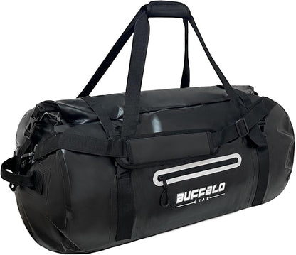 Buffalo Gear Waterproof Duffle Bag 40L 60L 80L Roll-top Dry Bag Heavy Duty Waterproof Duffel Travel Bag for Kayaking Rafting Boating Fishing Camping