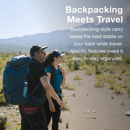 Osprey Fairview Trek 70L Women's Travel Backpack, Night Jungle Blue