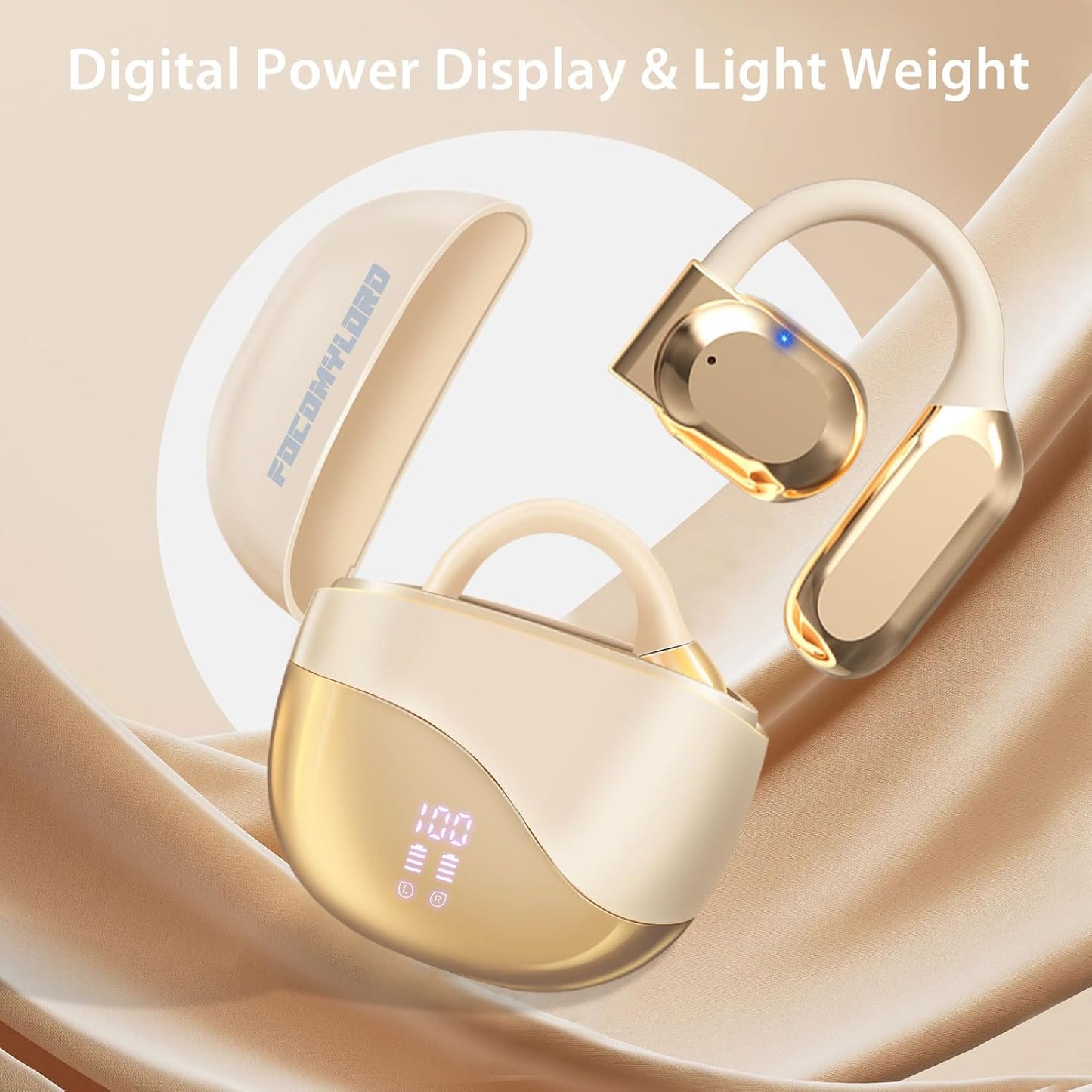 Language Translation Earbuds, 3-in-1 Translator Earbuds, 144-language Real-time Two-Way OWS Earbuds, HD Sound, Long Battery Life, fit iOS and Android, Ideal for Travel and Business, White