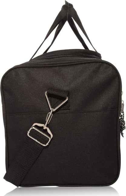 DALIX 21" Blank Sports Duffle Bag Gym Bag Travel Duffel Adjustable Strap in Black