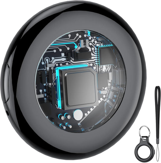 2025 New [Apple MFi Certified] (iOS Only) Air Tracker Tag-1 Pack, Bluetooth Tracker for Apple Find My, Replaceable Battery, Key Finder and Item Locator Smart Tag for Keys, Bags, Luggage, Pets, (Black)