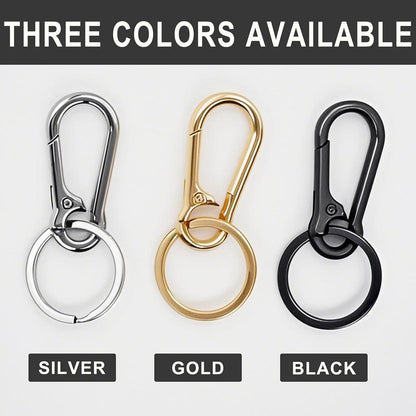 Keychain Keyring Set for Men Women Classic Metal Home Car Key Holder Organizer Portable Carabiner Clip Accessories 2PCS