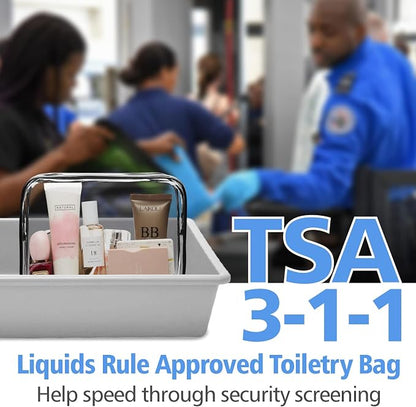 PACKISM Clear Makeup Bags, 4 Pack Quart Size Travel Bag TSA ApprovedTravel - Image 3
