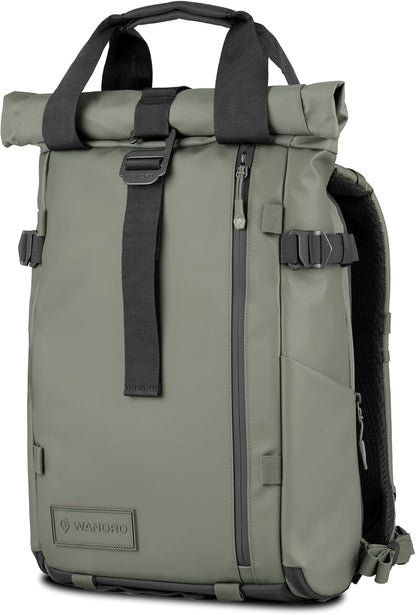 WANDRD All New PRVKE 15L V4 Camera Backpack: Built-In Camera Cube Travel Backpack with Quick Side Access, Rolltop Expansion, Clamshell Opening, Magnetic Tote Handles