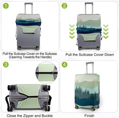 Pink Dino Suitcase Luggage Cover, Thick Suitcase Cover for Carry on Luggage Protector Fits 18-30 Inch Case