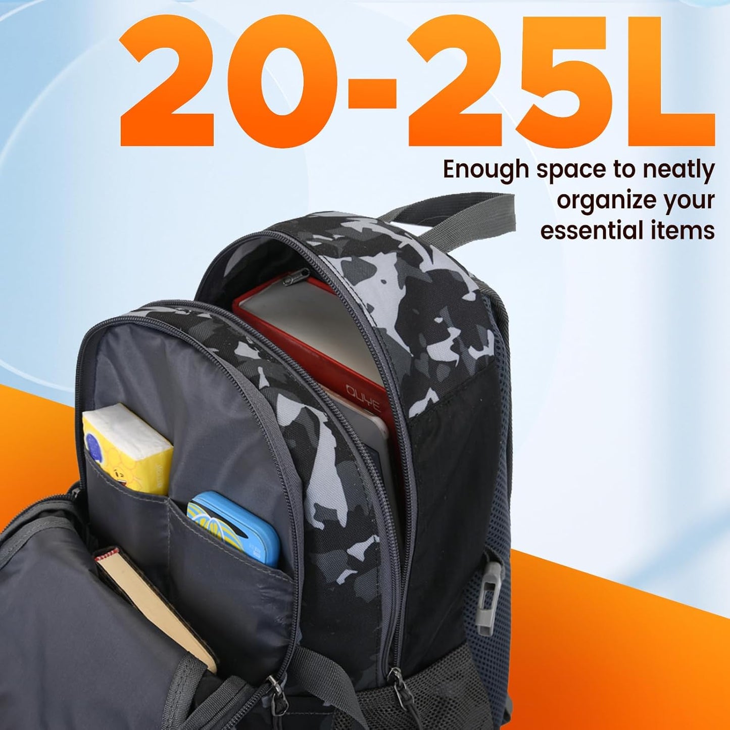 sunhiker Small Cycling Hiking Backpack Water Resistant Travel Backpack Lightweight Daypack M0714 （20-25L）