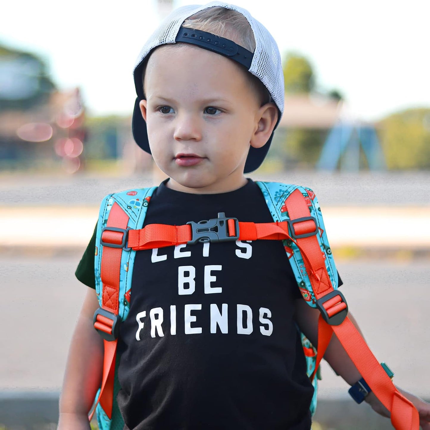 mibasies Toddler Backpack for Boys 2-4: Cute Kids Backpacks Boys - Preschool Kindergarten Backpack - Car