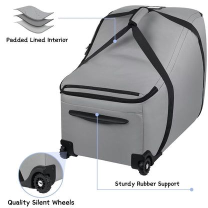 Car Seat Bags for Air Travel Fit Chicco Keyfit 35 and Anti-rebound Bar Base, Fit Doona Car Seat Stroller and Base, Nuna Pipa Travel Bag, Infant Car Seat Bag, Doona Travel Bag