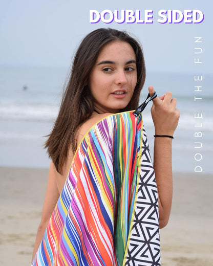 ECCOSOPHY Microfiber Beach Towel - Sand Free Towels are Quick Dry, Light Weight, Super Absorbent - Perfect Pool, Travel, Cruise, Camping Essentials - Oversized Extra Large for Adults 71x35 in