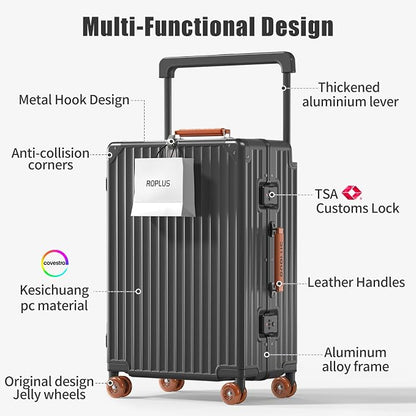 Aluminium Frame Checked-Luggage - Image 2