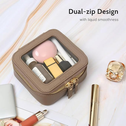 Aveniee Mini Clear Makeup Bag, Small Cosmetic Bags Travel Toiletry Pouch - Image 3