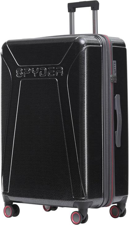 Spyder Traverse 29 Inch Large Checked Baggage Expandable Hardside Upright Suitcase with 360° Spinner Wheels, TSA Approved Lock, Charcoal