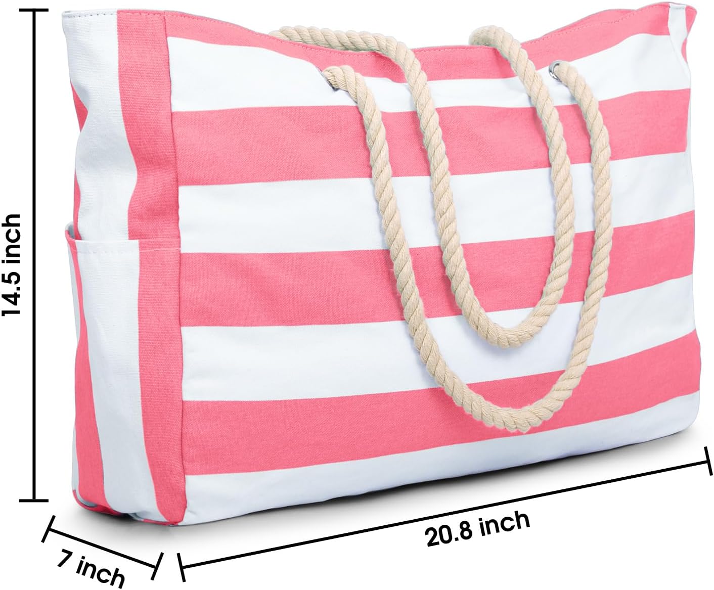 Becokan Beach Bag Large Beach Tote Bag for Women Waterproof Sandproof Swim Pool Bag With Zipper