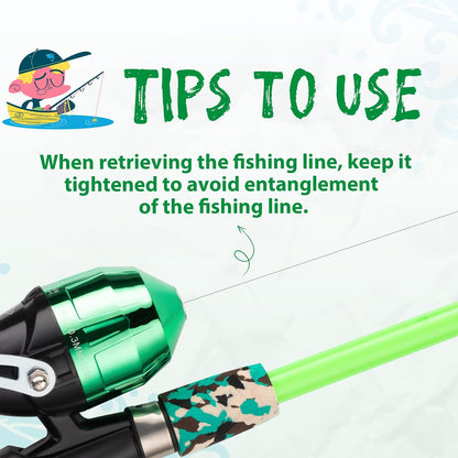 Kids Fishing Pole, Portable Telescopic Kids Fishing Poles for Boys and Girls, Fishing Rod and Reel Combo Kit with Tackle Box, and Fishing Net, Best Fishing Pole for Toddler Youth
