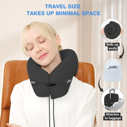 Travel Pillow, Neck Pillow Airplane, Plane Pillow Memory Foam Travel Neck Pillow with 360° Head and Neck Support, Portable Travel Essential Suitable for Airplane, Car, Train, or Bus Trip
