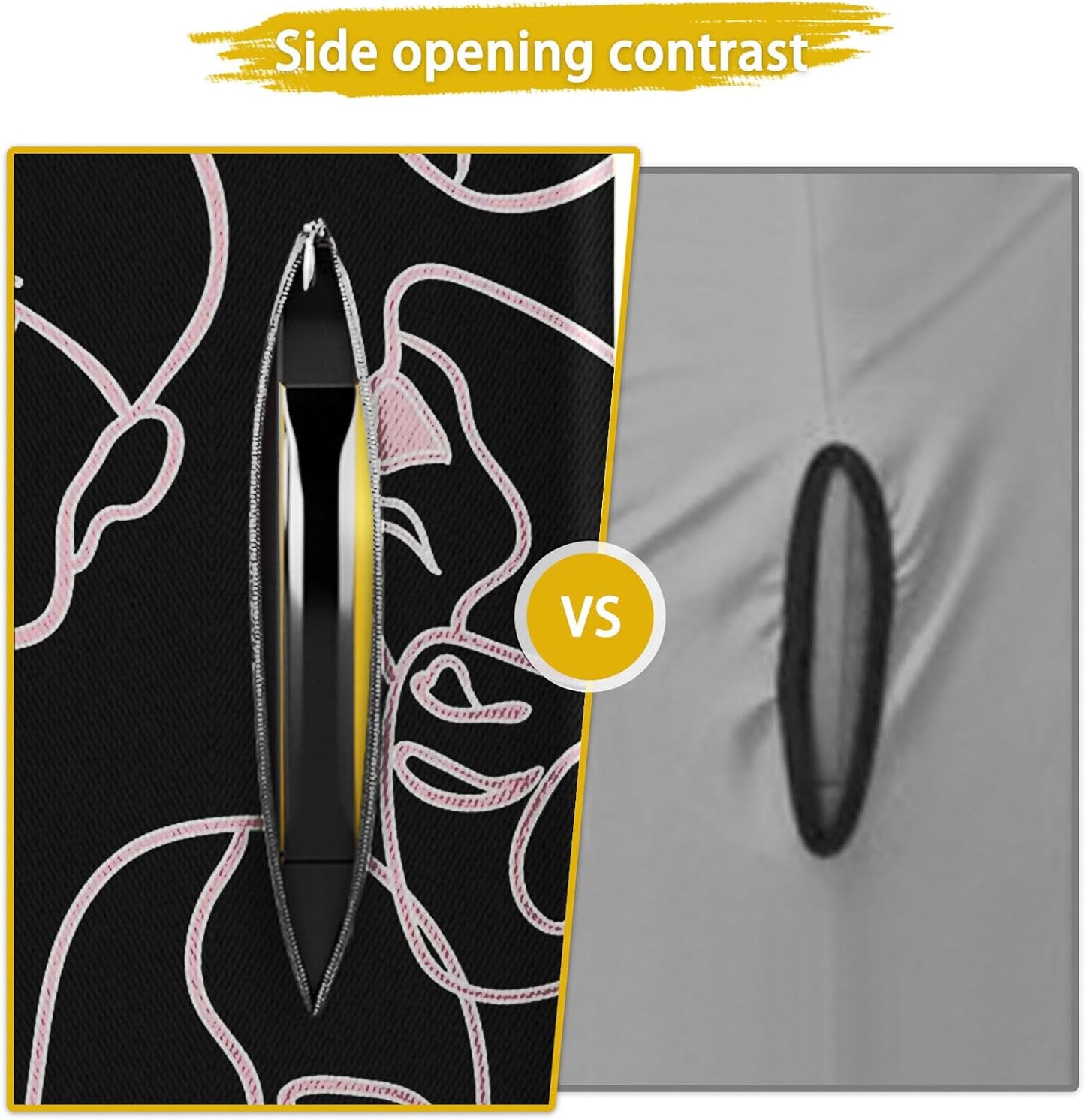 24 Inch PVC Luggage Protector Covers for TSA Approved Clear Suitcase Cover Protector Transparent Luggage Protective Cover Set (Figure, Suitable for 23"-24")