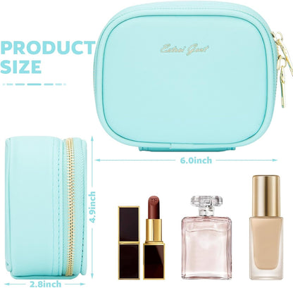 Small Makeup Bag Travel Train Case with Mirror and Light Mini Travel Make up for Women Train Case Cosmetic Organizer 3 Adjustable Brightness Toiletry Bag Portable Artist Storage