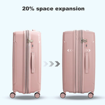 Nazhura Luggage Set, 3-Piece Hardside Suitcase Set, 20-inch Carry On, 24-inch, 28-inch Luggage