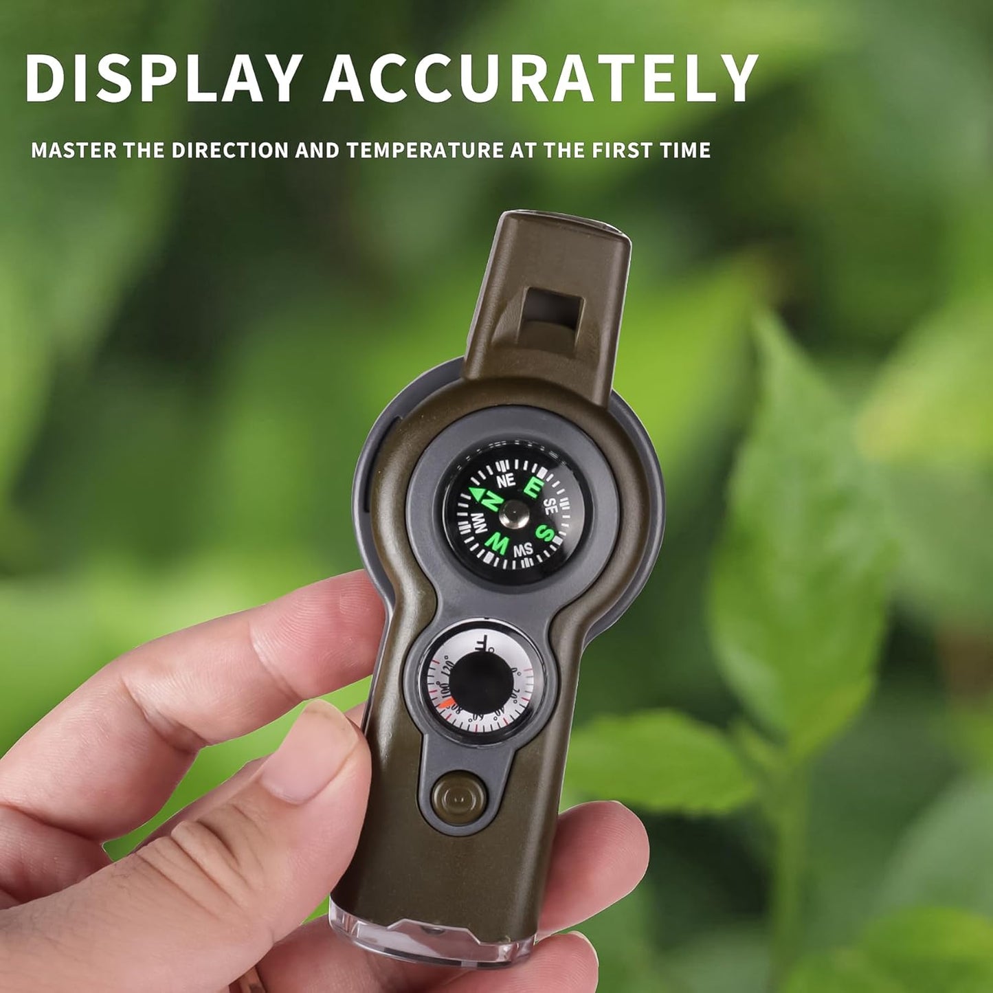 Emergency Survival Function Whistle, Outdoor Multifunctional Tool Safety Whistle with Lanyard, Ideal for Kayaking, Boating, Hiking, Camping, Climbing, Hunting, Fishing, Rescue Signaling