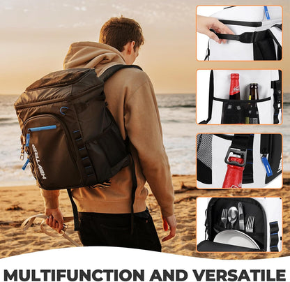 Heytrip Backpack Cooler 36/54 Cans Insulated Waterproof Cooler Bag for 20 Hours Cold Retention, Leak-Proof Camping Cooler with Multi-Compartments