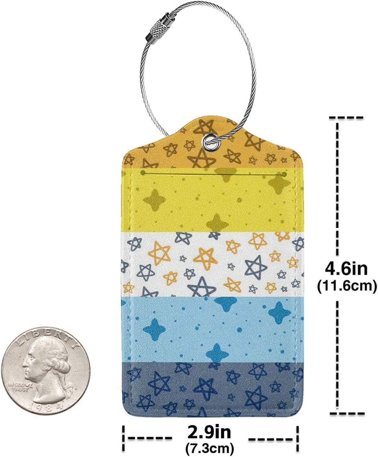 Fun Luggage Tags for Suitcases Leather Name Tag for Luggage Cute Travel Baggage Tags for Carnival Cruise Ships with Funny Patter 2pcs (Star)