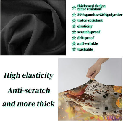 Luggage Cover Suitcase Protector + Tag, Spotted Horse Garden Travel Suitcase Cover for 18-20 inch Luggage (S) with Concealed Zipper, Washable Elastic Cloth, Dustproof, Anti-Scratch