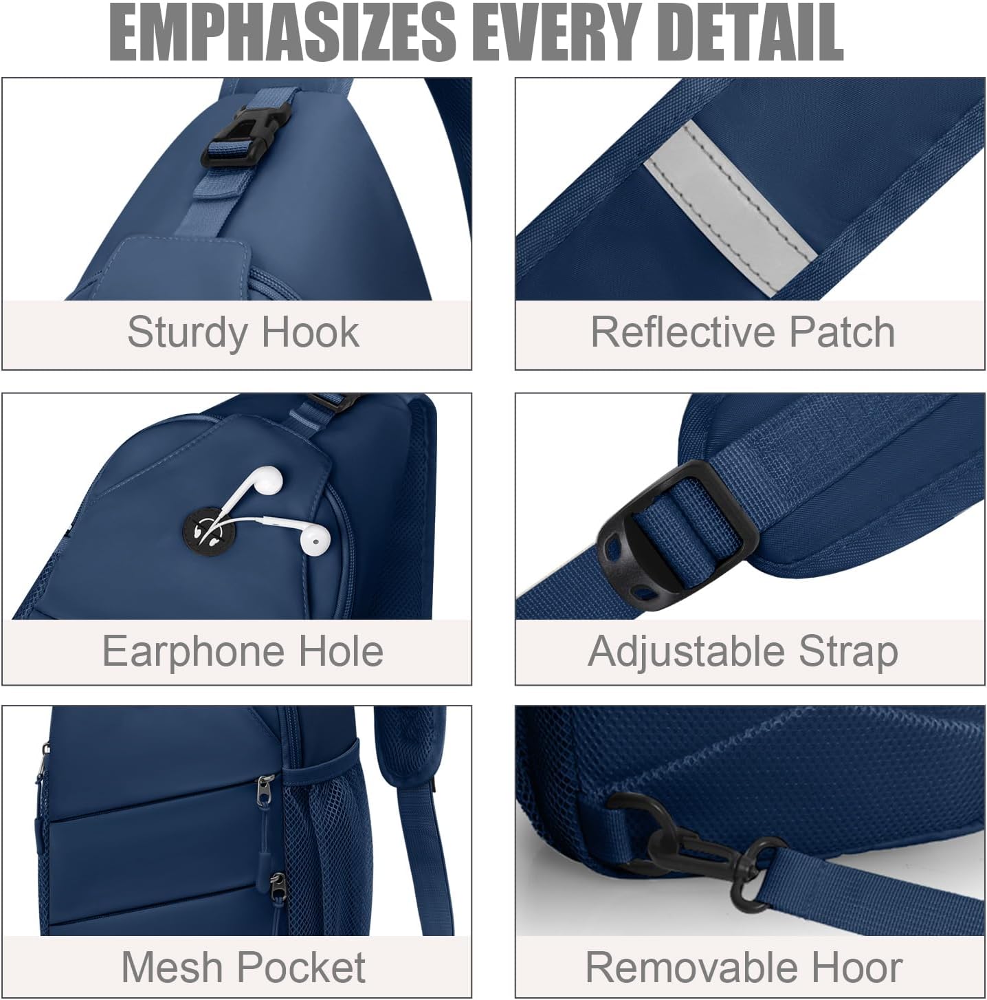 Crossbody Bags for Women Men Trendy Sling Bag Bakpack Casual Chest Bag with Convertible Shoulder Strap