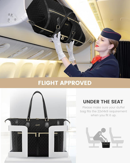 LOVEVOOK 4-in-1 Travel Weekender - Duffle, Carry On, Overnight & Toiletry Bag with Wet Pocket