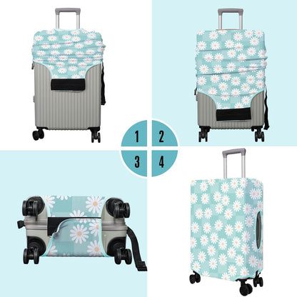 Travel Luggage Cover Suitcase Protector Fits 18-32 Inch Wheel Covers PatternedTravel Related Items Flower Luggage Protector Elastic L