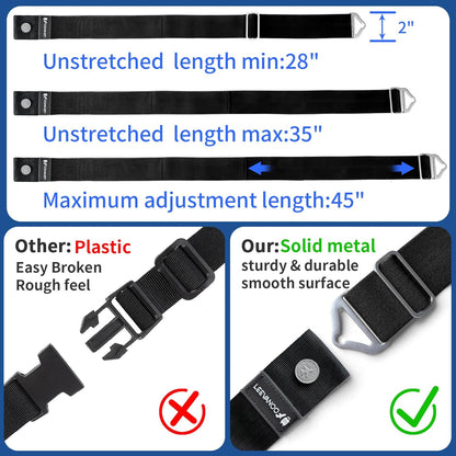 Luggage Straps for Suitcases Add a Bag Luggage Strap,2-in-1 Travel Belt for Luggage Straps Travel Belt Over Handle for Carry On Bag Adjustable Suitcase Belts Airport Travel Accessories Black