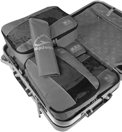 5 Set Packing Cubes for Travel Large Suitcase Luggage Organizer Bags Travel Accessories Vacation 4 Cubes 1 Laundry Pouch Bag