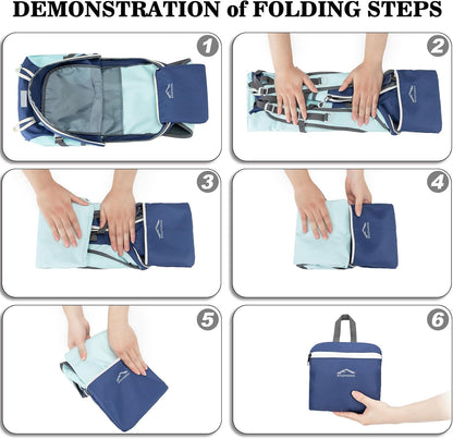 Hiking Backpack,Large 35L Travel Backpacks for Men Women,Water Resistant Ultra Lightweight Foldable Packable Camping Daypack for Outdoor Sports