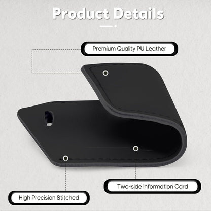 Travelambo Luggage Tags for Suitcases Faux Leather Privacy Protection 26 Pack Bag Tags Travel Accessories Essential, Black