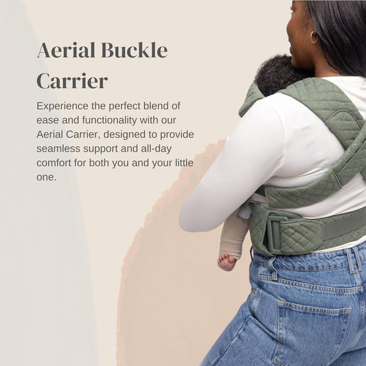 WildBird - Aerial Carrier - 7 to 45 lbs - for Moms, Dads & Caregivers - 100% Natural European Linen Fibers - Versatile & Adjustable - Small Size - Treepie Fabric (Amazon Exclusive)