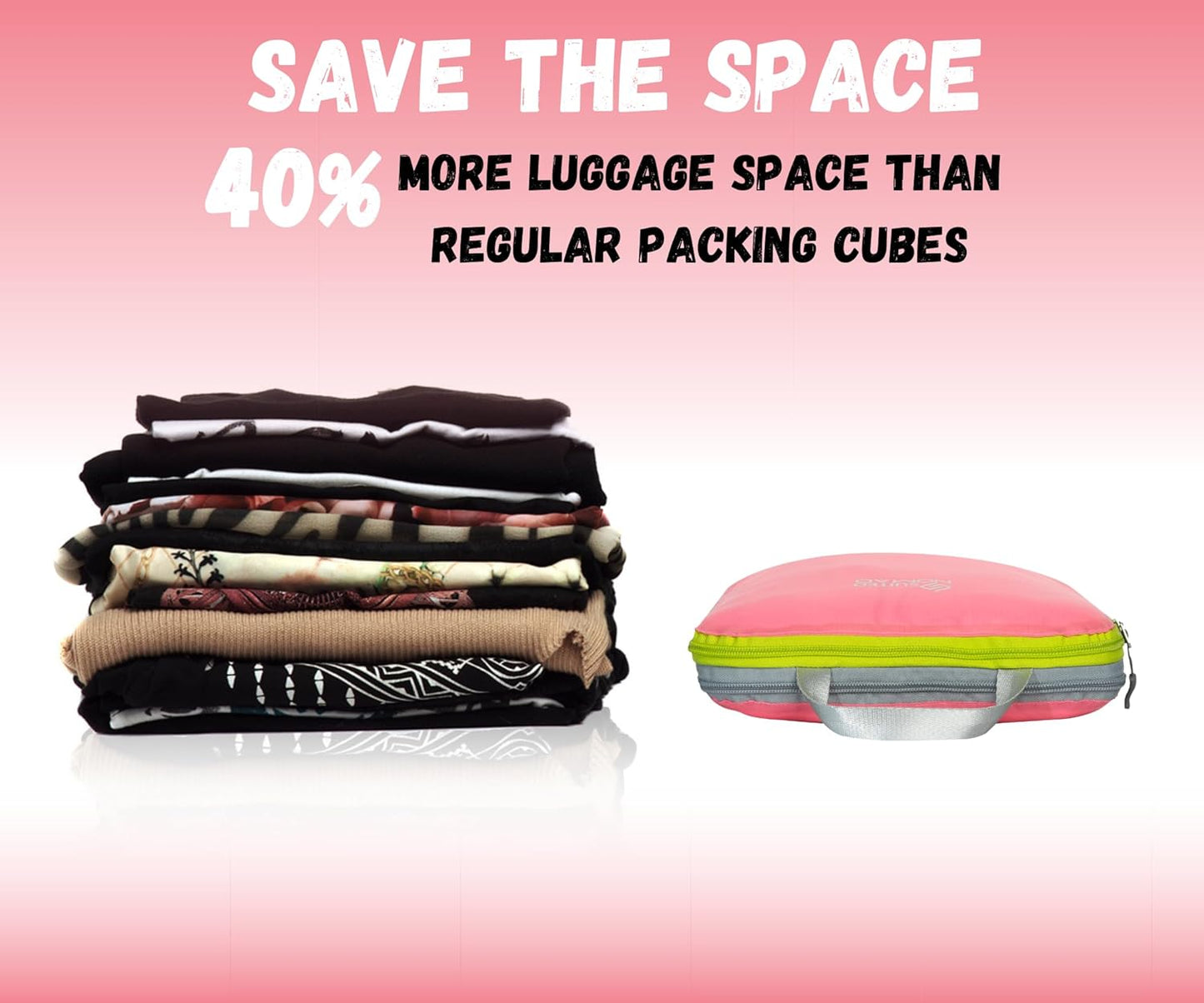 6 Set/3 Set Ultralight Compression Packing Cubes, Suitcase and Backpack Travel Organizer Bags