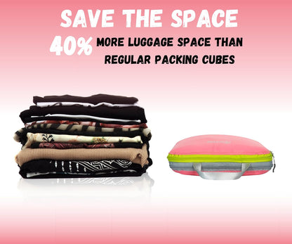 6 Set/3 Set Ultralight Compression Packing Cubes, Suitcase and Backpack Travel Organizer Bags