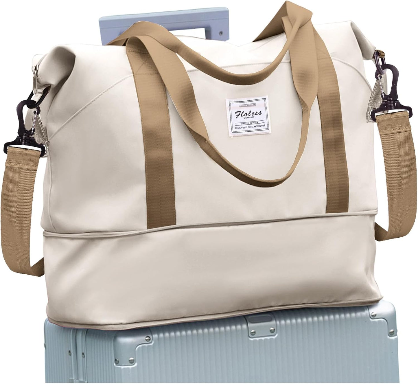 Travel Duffel Bag, Sports Tote Gym Bag, Shoulder Weekender Overnight Bag for Women