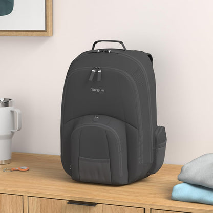 Targus 16 Inch Groove Laptop Backpack, Black - Fits Most Laptops up to 16", Water Resistant Travel Backpack for Business Commuters and Travel (CVR600)