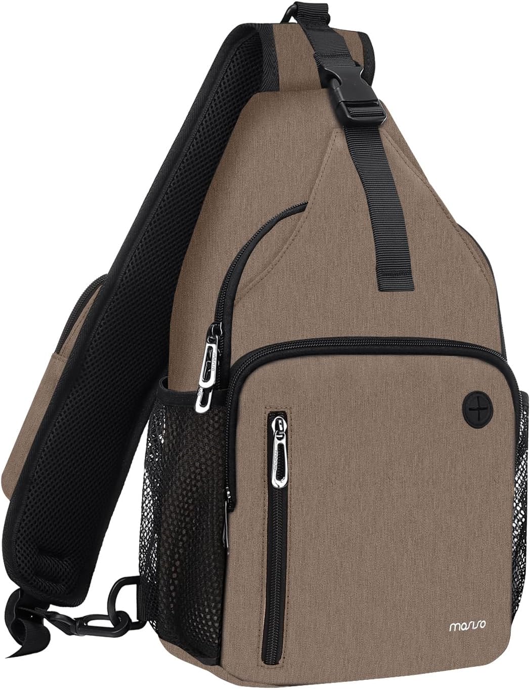 MOSISO Sling Backpack Bag, Crossbody Shoulder Bag Travel Hiking Daypack Chest Bag with Front Square Pocket&USB Charging Port