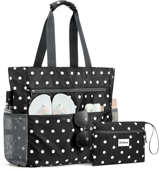 G4Free Beach Bag, Waterproof Sandproof Beach Tote Bag, Large Capacity Foldable for Women