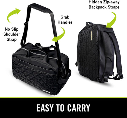 Kenneth Cole REACTION Emma 15" Convertible Duffel Carry On Travel Bag, Black