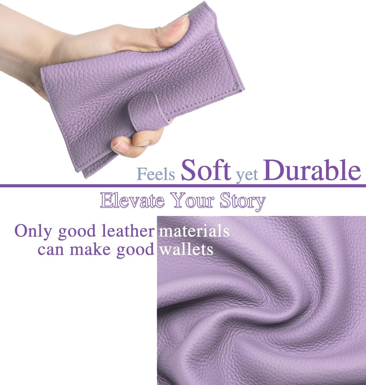 Slim Passport Wallet for Women – RFID Blocking Passport Holder for Travel with Card Slots, Coin Pocket & SIM Slot – Stylish Genuine Leather Travel Organizer – (Lavender)