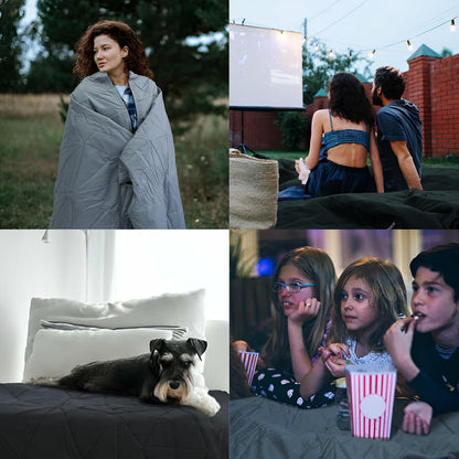 Outdoor Waterproof Blanket, Foldable Fleece Stadium Blanket for Outdoor Sports Event, Camping, Concerts, Car, Pet, Picnics - Windproof, Wearable, Machine Washable 80" x 58"