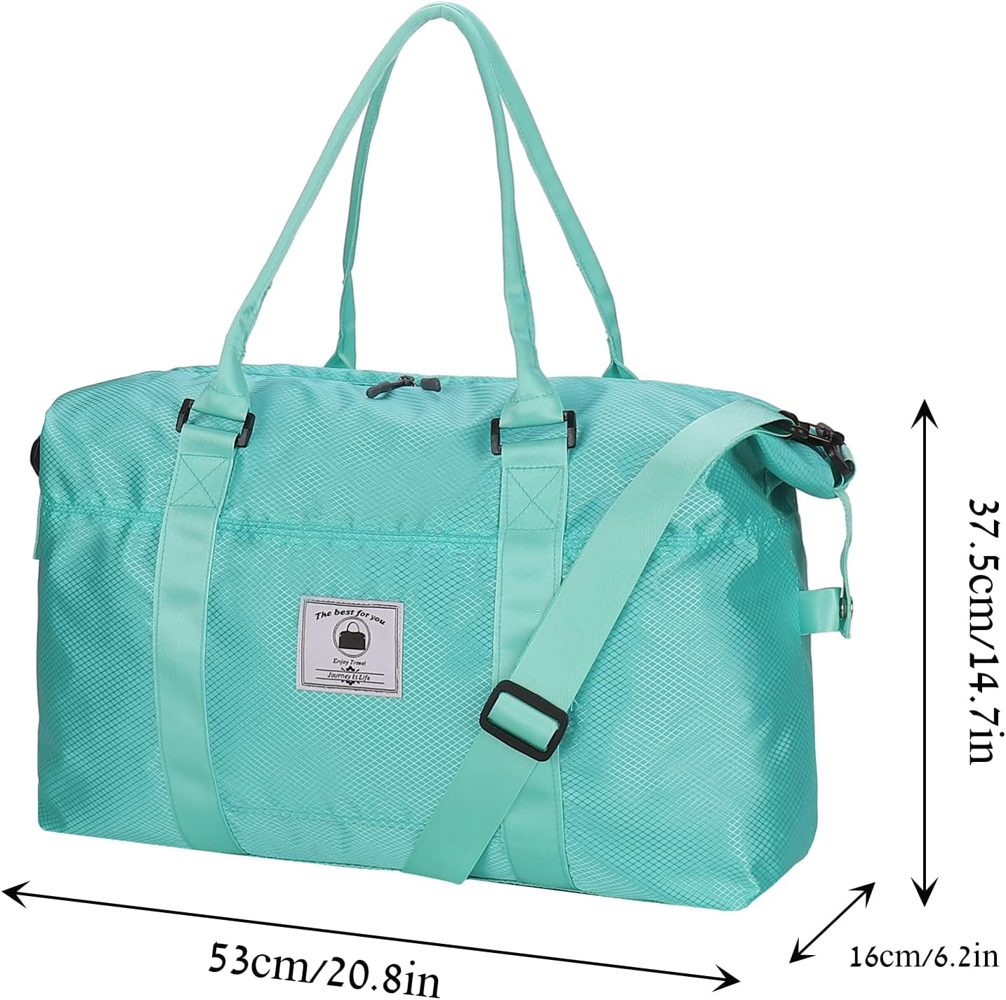 Travel Duffle Bag, Waterproof Sport Tote Gym Bag for Women Men, Overnight Weekender Carry On Bag with Wet Pocket