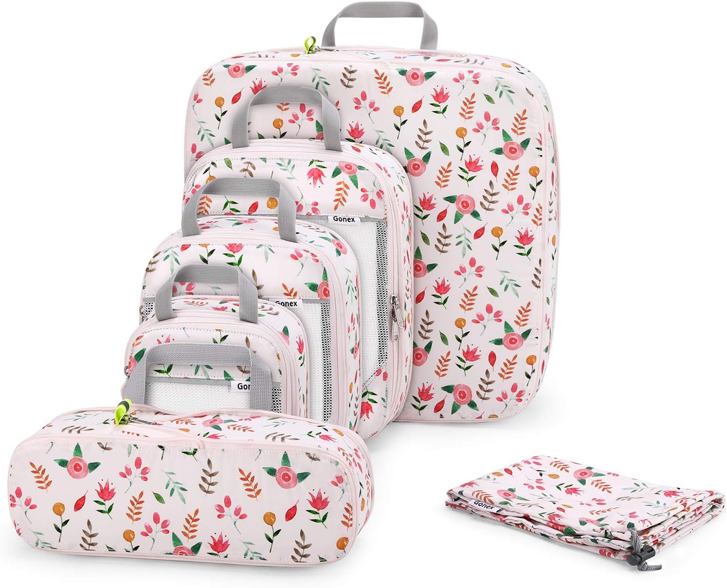 Compression Packing Cubes, Gonex Extensible Storage Mesh Bags Organizers